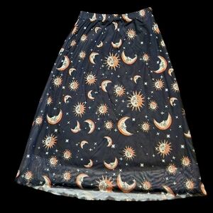 Moon And Stars Mesh Maxi Skirt Size M